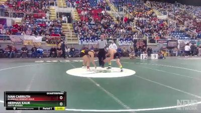 182 lbs Quarterfinal - Ivan Carruth, Ellendale-Edgeley-Kulm vs Herman Kauk, South Border