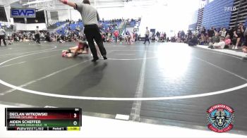 84 lbs Round 2 (4 Team) - Declan Witkowski, Missouri Outlaws vs Aiden Scheffer, East Kansas Eagles Gold