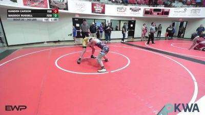 140 lbs 3rd Place - Kanden Carson, PrimeTime Youth Wrestling vs Maddox Russell, Prairie Grove Youth Wrestling