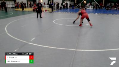 130-143 lbs 3rd Place Match - Millie Jensen, Nebraska Wrestling Academy vs Libby Sutton, Weeping Water