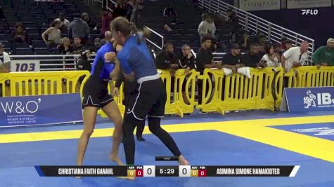 Asimina Simone Hamakiotes vs Christiana Faith Ganahl 2025 Pan IBJJF Jiu-Jitsu No-Gi Championship