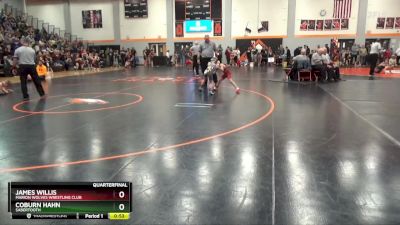 PW-10 lbs Quarterfinal - Coburn Hahn, Sabertooth vs James Willis, Marion Wolves Wrestling Club