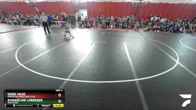 50-55 lbs Quarterfinal - Evangeline Loberger, Wisconsin vs Sadie Hilke, Princeton Wrestling Club