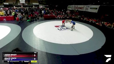 125 lbs Round 4 (16 Team) - Jaedis Brady, OCWA-FR vs Grace Leach, MDWA-FR