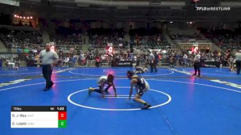 70 lbs Prelims - Shiloh Jackson-Bey, Whitted Trained vs Deven Lopez, Duran Elite