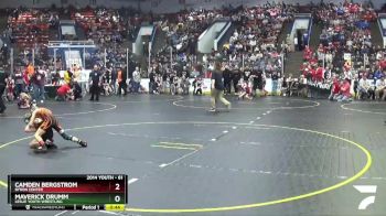 61 lbs Cons. Round 2 - Camden Bergstrom, Byron Center vs Maverick Drumm, Leslie Youth Wrestling