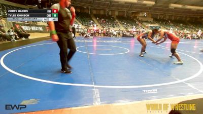 150 lbs Consolation - Corey Harris, HURRICANE WRESTLING ACADEMY vs Tylee Johnson, Checotah Matcats