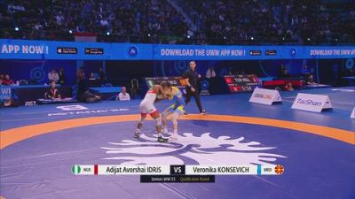 55 kg Qualif. - Adijat Avorshai Idris, Nigeria vs Veronika Konsevich, Macedonia
