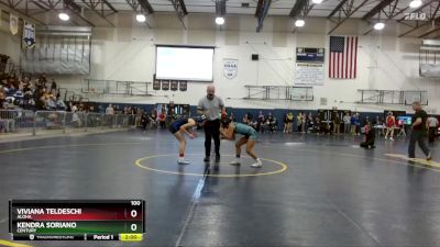 100 lbs Semifinal - Viviana Teldeschi, Aloha vs Kendra Soriano, Century