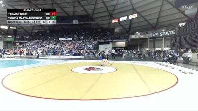 Girls 4A 120 lbs Champ. Round 2 - Olivia Martin-McKenzie, Bonney Lake (Girls) vs Lillian Born, Curtis (Girls)