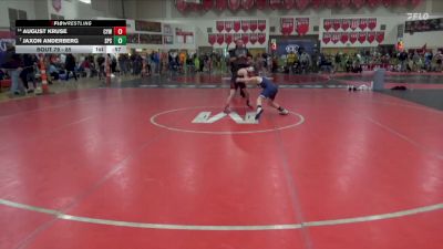 85 lbs Cons. Round 4 - Jaxon Anderberg, Saint Peter Saints vs August Kruse, Centennial Youth Wrestling