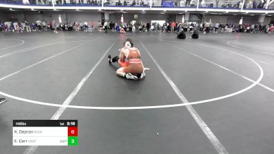 149 lbs Consi Of 16 #2 - Kolby Depron, Bucknell vs Eli Carr, Unattached-Unrostered