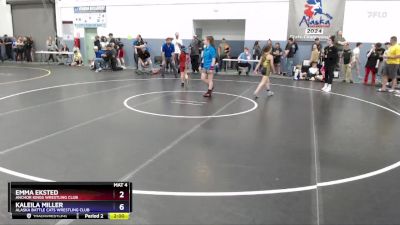 80 lbs Quarterfinal - Kaleila Miller, Alaska Battle Cats Wrestling Club vs Emma Eksted, Anchor Kings Wrestling Club