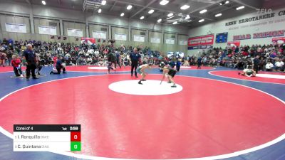 122 lbs Consi Of 4 - Isaac Ronquillo, Bakersfield vs Cannen Quintana, Dinuba