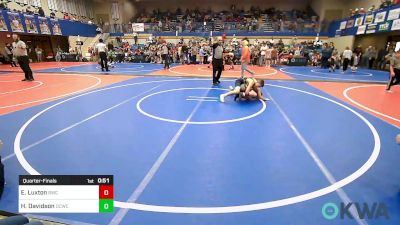 85-90 lbs Quarterfinal - Emerson Luxton, Bartlesville Wrestling Club vs Holden Davidson, Dark Cloud Wrestling Club