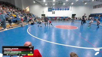 56 lbs Semifinal - Dawson Jackson, Eastside United vs Coltan Ledgerwood, Saratoga Wrestling Club