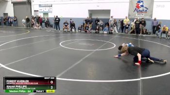 59 lbs Quarterfinal - Isaiah Phillips, Chugach Eagles Wrestling Club vs Forest Kuebler, Soldotna Whalers Wrestling Club