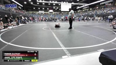 76 lbs Champ. Round 2 - Parker Zluticky, Kansas Young Guns Wrestling Cl vs Angel `Lito` Ponce, South Central Punishers