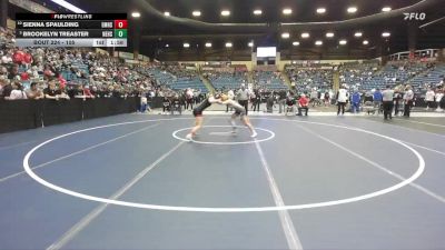 105 lbs Semifinal - Brookelyn Treaster, Newton Hs vs Sienna Spaulding, Emporia Hs