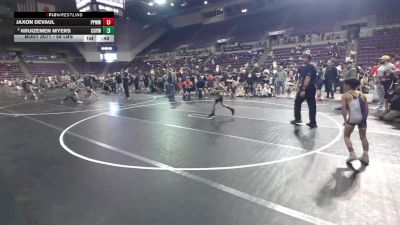 58 lbs Quarters - Jaxon Devaul, Pikes Peak Warriors Wrestling vs Kruizemen Myers, Colorado Outlaws Youth Wrestling