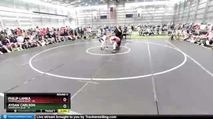 160 lbs Round 3 (8 Team) - Philip Lamka, Team Michigan Blue vs Aydan ...