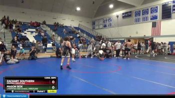 113 lbs Cons. Semi - Mason Box, Lakewood High School Wrestling vs Zachary Southern, Hesperia Wrestling