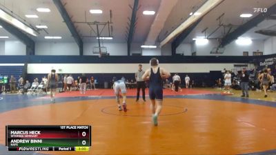 133 lbs 1st Place Match - Andrew Binni, NAPS vs Marcus Heck, Wyoming Seminary