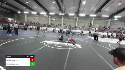 74 lbs Final - Braxten Serrano, Stout Wrestling Academy vs Cason Mattive, Sargent