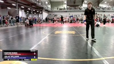 87-90 lbs Round 1 - Zolah Williams, Greco Roman Freestyle Association vs Farynn Rhees, Greater Heights Wrestling