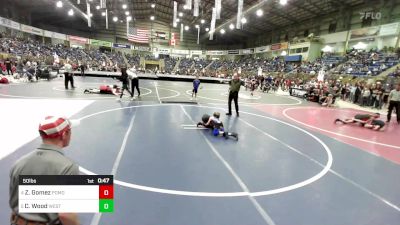 50 lbs Quarterfinal - Zane Gomez, Pomona Elite vs Calvert Wood, West Grand