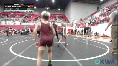 67 lbs Semifinal - Delanie Wartchow, Shelton Wrestling Academy vs Nixon Goodspeed, Rough Riders