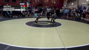 125 lbs Champ. Round 2 - Ariah Mills, Roundtree Wrestling Academy vs Desmond Brown, The Chicken Coop