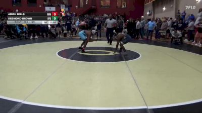 125 lbs Champ. Round 2 - Ariah Mills, Roundtree Wrestling Academy vs Desmond Brown, The Chicken Coop