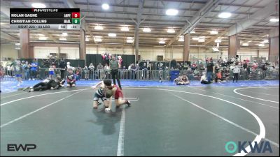 55 lbs Quarterfinal - Nolan Gagne, Amped Wrestling Club vs Christian Collins, Marlow Outlaws