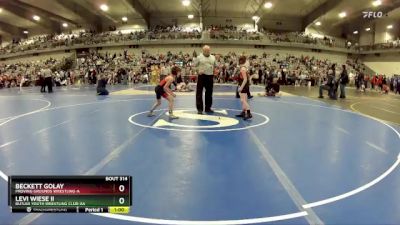 70 lbs 5th Place Match - Beckett Golay, Proving Grounds Wrestling-A  vs Levi Wiese II, Butler Youth Wrestling Club-AA