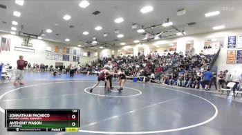 120 lbs Champ. Round 2 - Anthony Mason, La Mirada vs Johnathan Pacheco, Calvary Chapel (Downey)