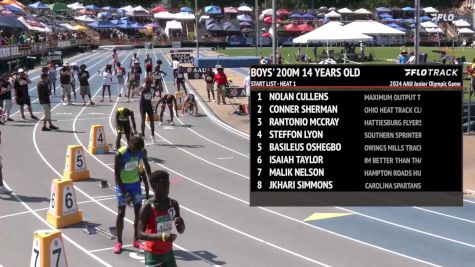Youth Boys' 200m, Finals 1 - Age 14