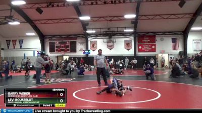1 lbs Semifinal - Garry Weber, Keokuk Kids Wrestling Club vs Levi Bousselot, Fort Madison Wrestling Club