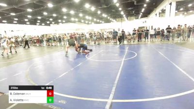 215 lbs Consolation - Braudrick Coleman, Valhalla vs Achilles Violette, Riverside Rascals