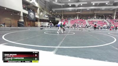 80 lbs Quarterfinal - Coralee Carpenter, Carroll vs Emmi Brown, Pittsburg