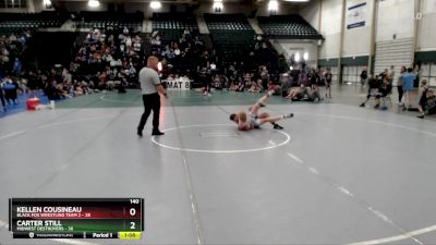 140 lbs Round 2 (8 Team) - Carter Still, Midwest Destroyers vs Kellen Cousineau, Black Fox Wrestling Team 2