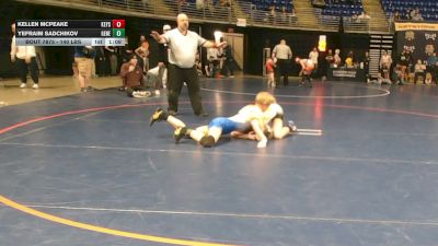 140 lbs Quarterfinal - Kellen McPeake, Keystone Oaks vs Yefraim Sadchikov, General McLane