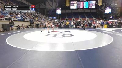 120 lbs Champ. Rd Of 128 - Holden Dufour, AK vs Isaac Weber, WI
