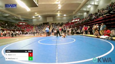 67 lbs Quarterfinal - Easton Vann, Barnsdall Youth Wrestling vs Riley McClure, Berryhill Wrestling Club