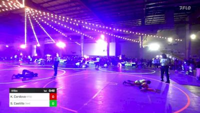 61 lbs Consi Of 8 #2 - Kaius Cordova, Stout Wrestling Academy vs Sebastian Castillo, Takedown Elite