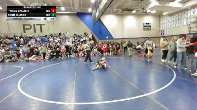 57 lbs Champ. Round 1 - Sage Balliett, RWC - Roy Wrestling Club vs Ford Ellison, Charger Wrestling Club