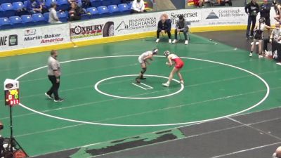 98 lbs Round Of 16 - McKinley Midler, Burgettstown vs Brynley Stringfellow, Mifflin County