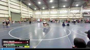 110 lbs 5th Place Match - Acailles Jenks, Cougars Wrestling Club vs Kinley Phillips, Bear River Junior High Wrestling Club