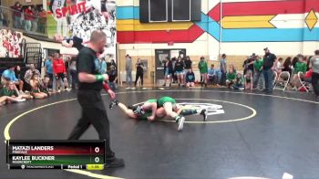 120 lbs Quarterfinal - Matazi Landers, Pinedale vs Kaylee Buckner, Moorcroft