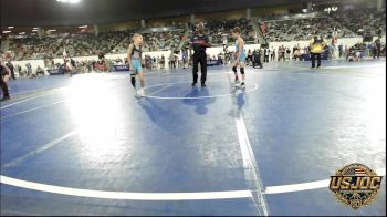 61 lbs Round Of 16 - Breckon Milburn, Powerhouse Gold vs Kaysen Peters, Collinsville Cardinal Youth Wrestling